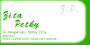 zita petky business card